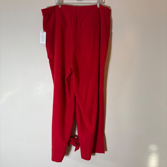 ELOQUII Red Wide Leg Tie Ankle Pants Size 20 NWT - Picture 7 of 11